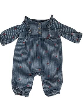 Baby Gap Denim Romper With Hearts (buttons are a bit of a challenge!)